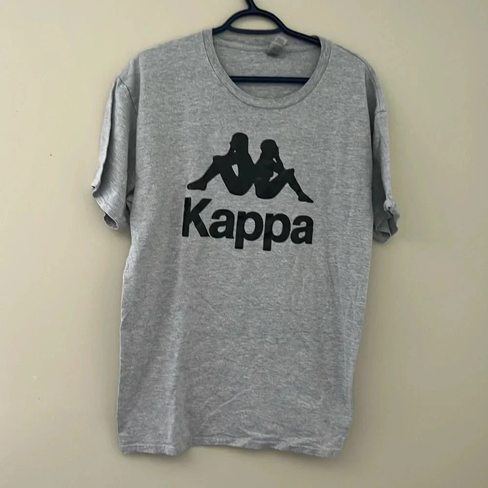 Kappa Logo Graphic T-Shirt Gray Short Sleeve Men’s 2XL
